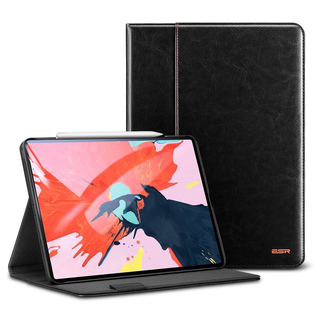 ESR Case for iPad Pro 10.5/11 Cover Premium PU Leather Luxury Business Folio Stand Auto Wake Smart Cover for iPad Pro 11: iPad Pro 11-Black