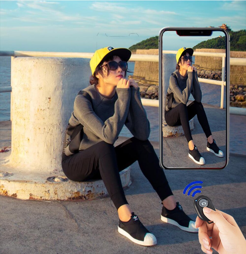 Knop Voor Selfie Afstandsbediening Voor Telefoon Draadloze Ontspanknop Control Bluetooth-Compatibele Camera Foto Selfie Clicker