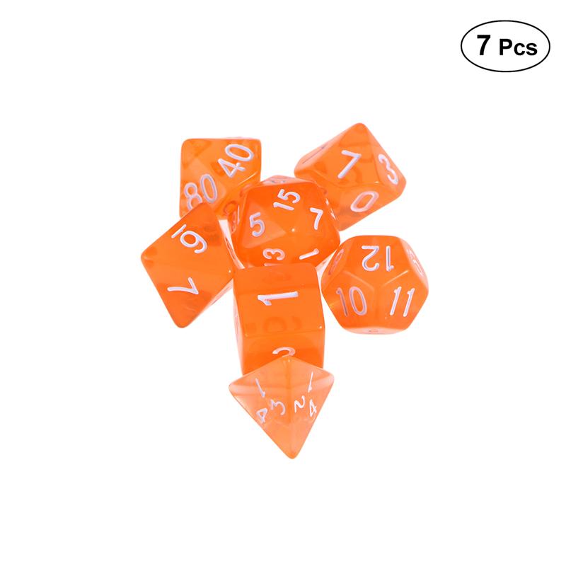 Polyhedral Würfel Anzahl Digitale Würfel Acryl Würfel Brettspiel Würfel Tabelle Spiele Drachen Dungeons DND: style 8 7pcs