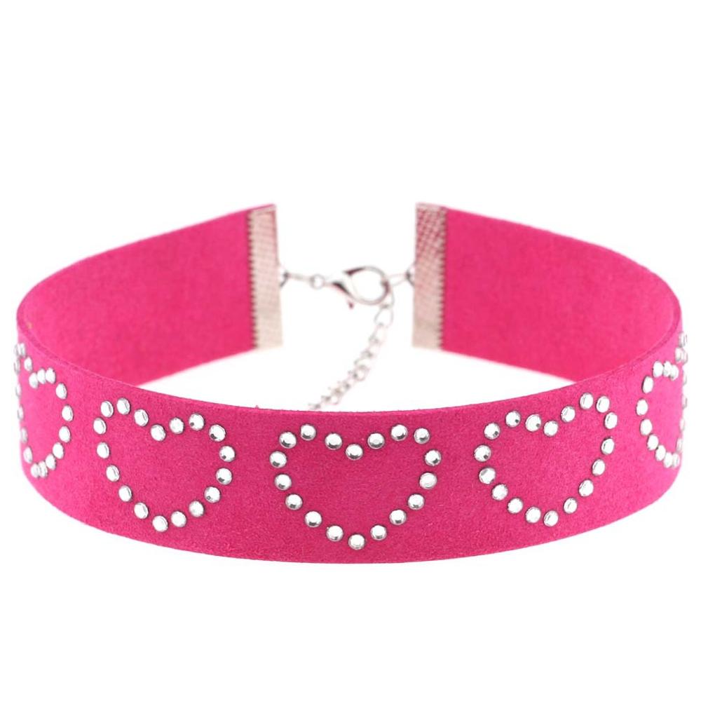 Goth Kleding Harajuku Hart Choker Ketting Liefhebbers Zwart Roze Vriend Y2k Hals Ketting Voor Vrouwen Sieraden: Black Gun Plated