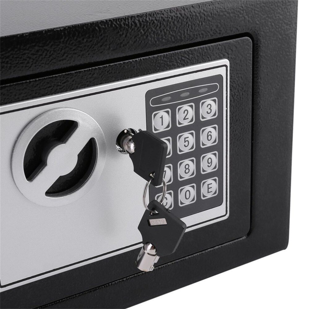 Electronic Safe Box With Digital Keypad Lock 4.6L Mini Jewelry Storage Case Storage Box