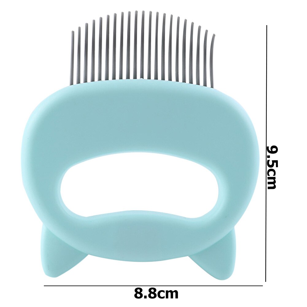 Grooming Hair Removal Shedding Cleaning Brushes Remove Loose Hairs Pet Supplies Cat Ear Shell Pet Massage Comb: green