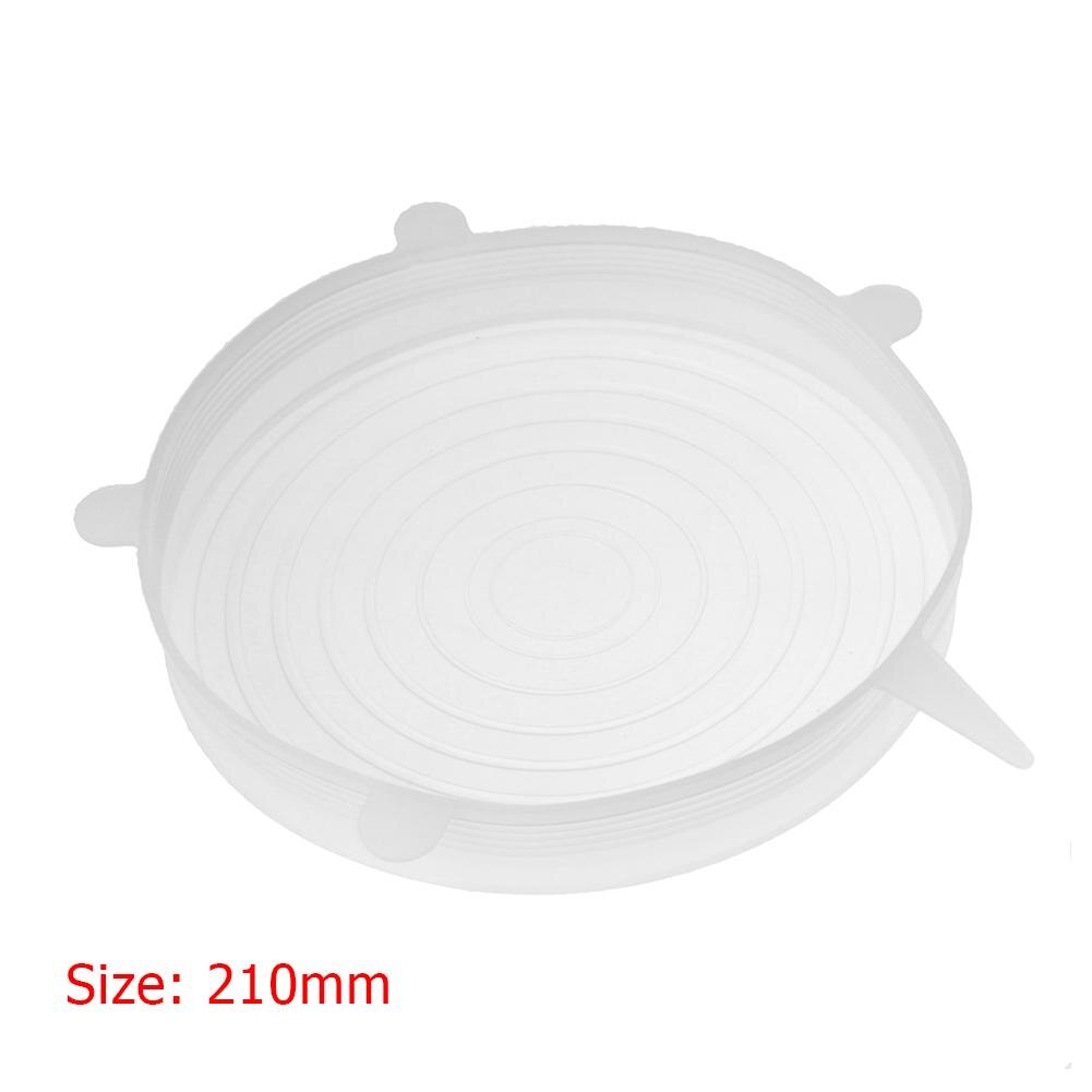 Heat Resistant Reusable Stretch Silicone Lids Universal Wrap Bowl Pot Pan Cover Cookware Lids Kitchen Refrigerator Accessories: 21cm