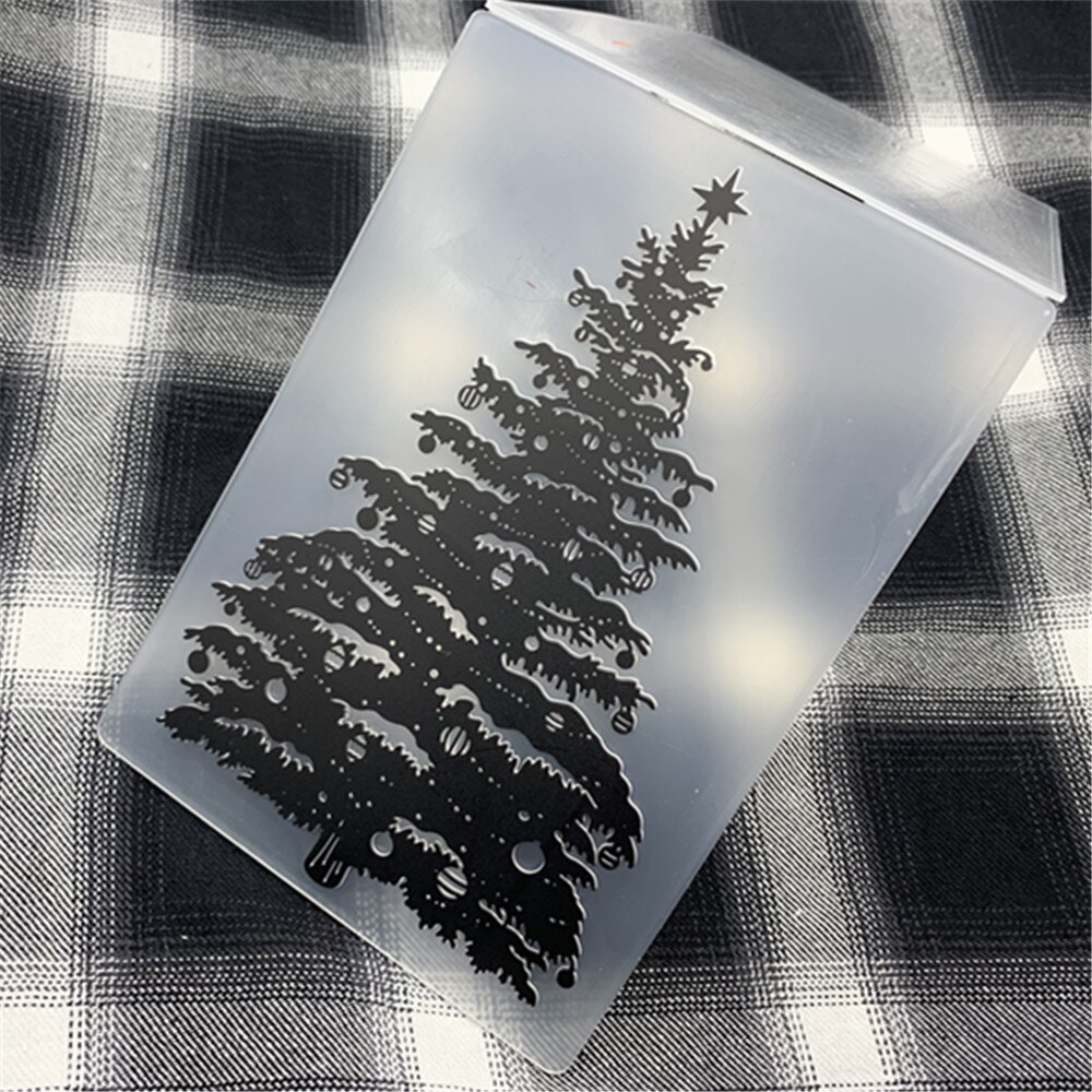 Christmas christmas tree diy plastic embossing fol vicedeal