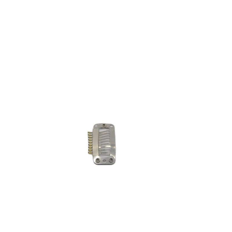 Peigne à 9 dents en acier inoxydable, Clip de perruque pour tissage/tissage à la Machine, accessoires d&#39;extensions de cheveux, 3.2cm, 50 pièces/sac: Silver