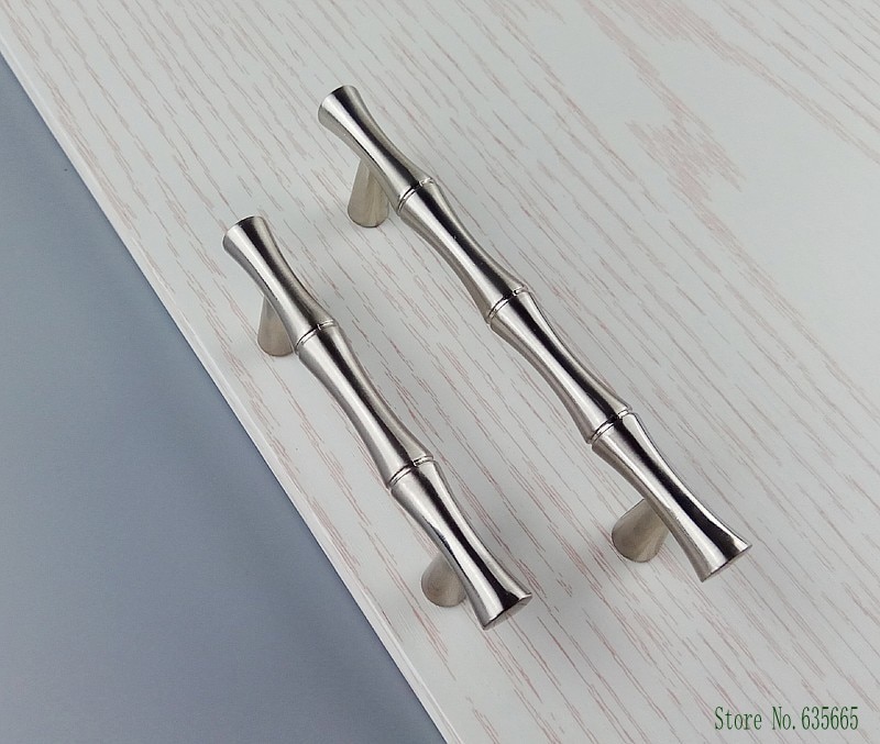 64mm/96mm Bamboo Style Furniture Hardware Handle Kitchen Cabinets Sliding Door Knob Drawer Wardrobe Cupboard Push Pulls Handles