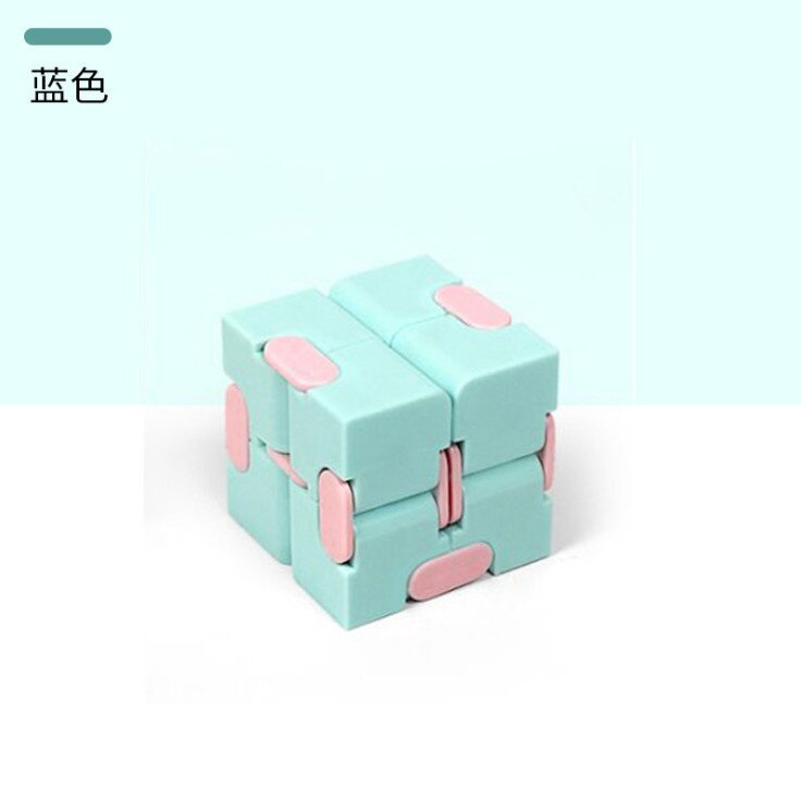 Infinity Magische Kubus Vierkante Puzzel Speelgoed Vingertop Decompressie Speelgoed Stress Grappig Hand Spel Vier Hoek Doolhof Speelgoed: Sky Blue