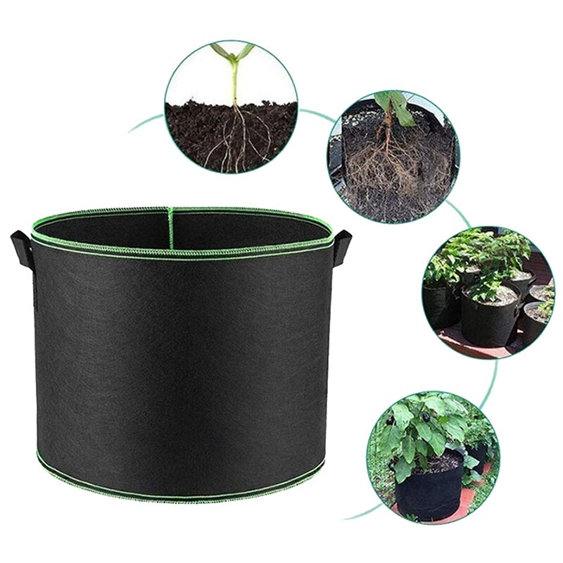 5pcs 3/4/5/7 Gallon Plant Flower Grow Bags Pot Home Garden Tools Potato Strawberry Felt Vegetable Jardin Gardening Growing Pot
