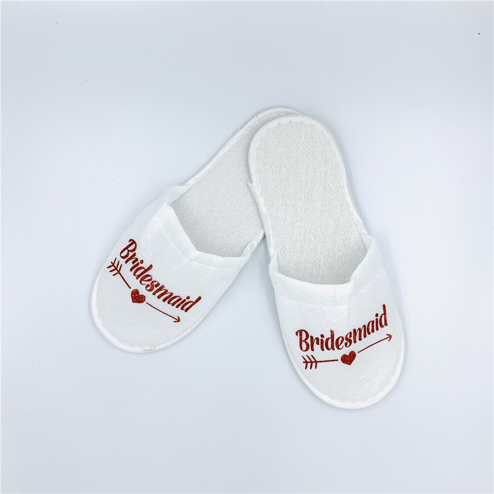 Bruiloft Decoratie Team Bruid Om Zachte Slippers Hand Band Bagagelabel Leer voor Bruids Douche Hen Night Bachelorette Party, Q