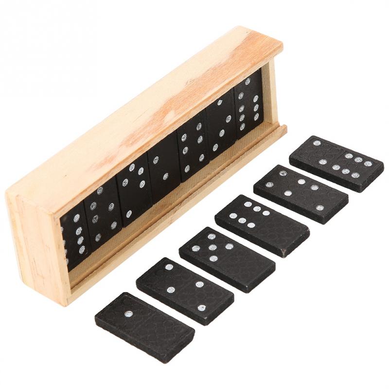 28 Stks/set Houten Domino Board Games Voor Kinderen Reizen Grappig Tafel Game Domino Speelgoed Kid Kinderen Educatief Speelgoed