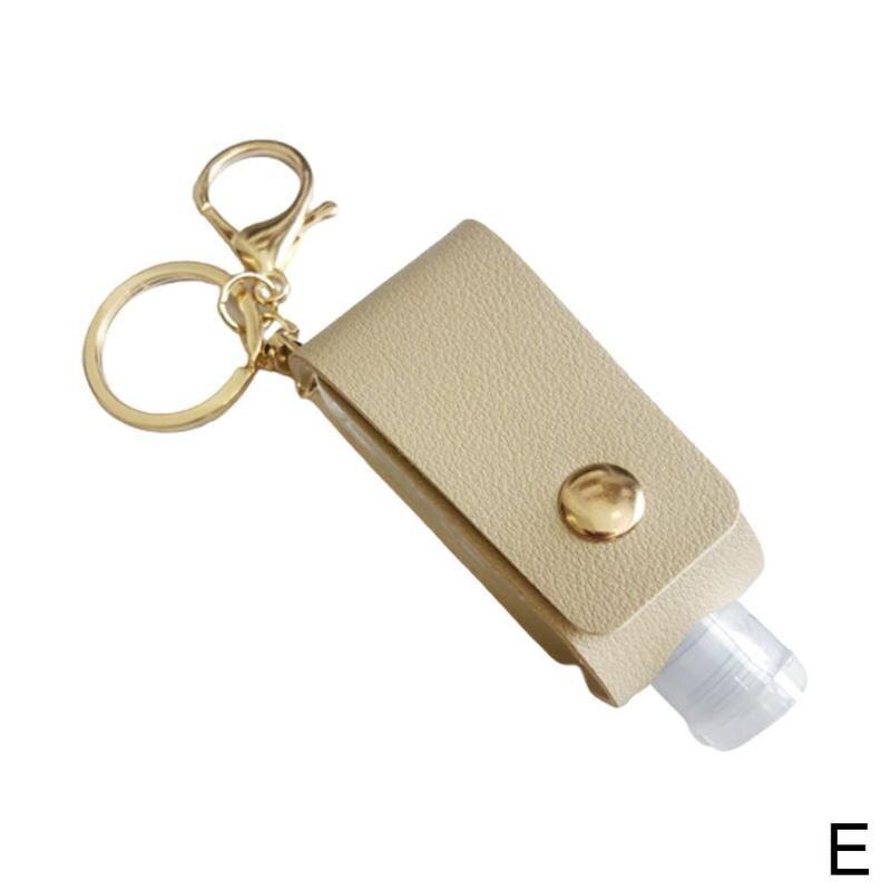 30ml Hand Sanitizer Holder Bottle Gel Hang Bag Mini Sanitizer Gel Holder PU Travel Bottle With Keychain Hand Sanitizer Holder: E