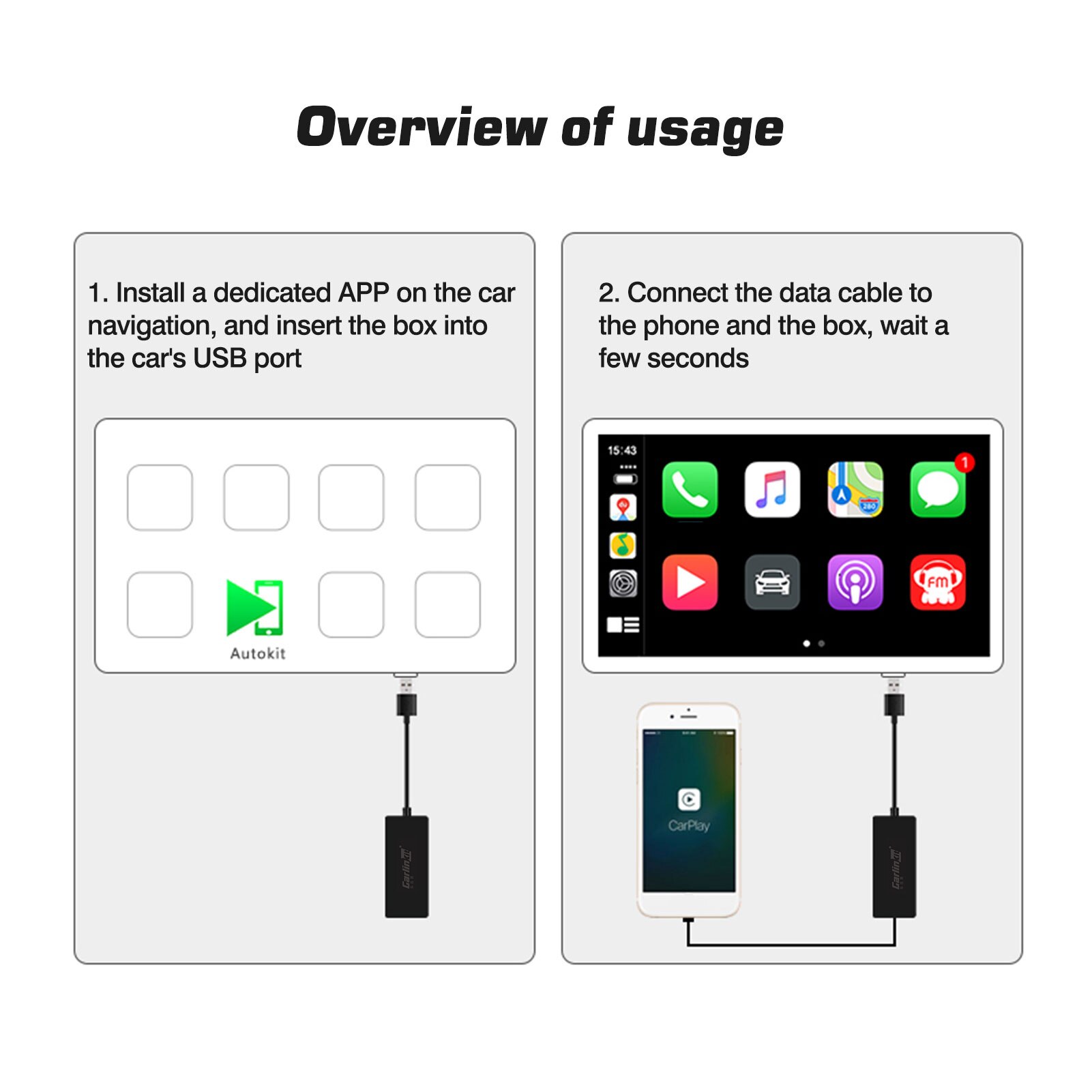 Carplay trådløs dongle android auto usb til ændring af android skærm bil carplay trådløs aktivator carplay adapter