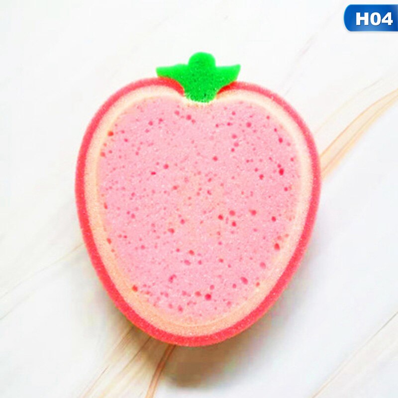 1 Pcs Fruit Vormige Bad Spons Leuke Body Spons Cartoon Bad Spons Bad De Badkamer Benodigdheden Fruit Vorm Voorraad spons: H04