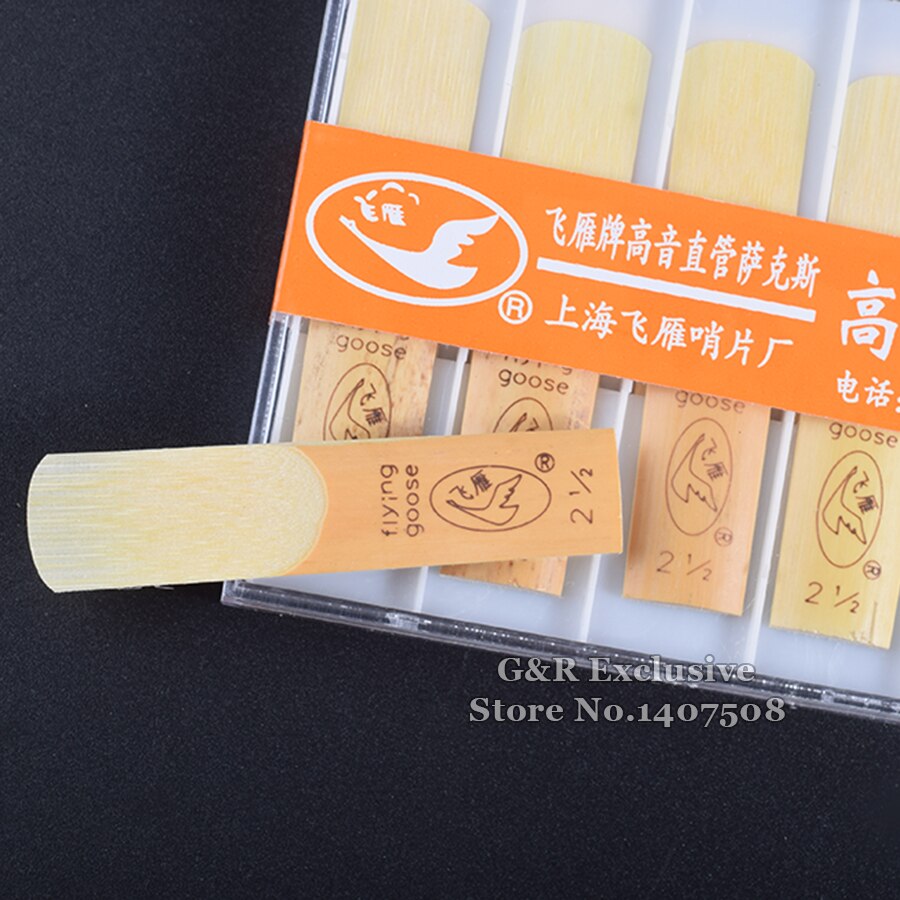 10pcs Sax Soprano Reeds Wind Musical Instruments Accessories Saxophone Reed Strength 2.5