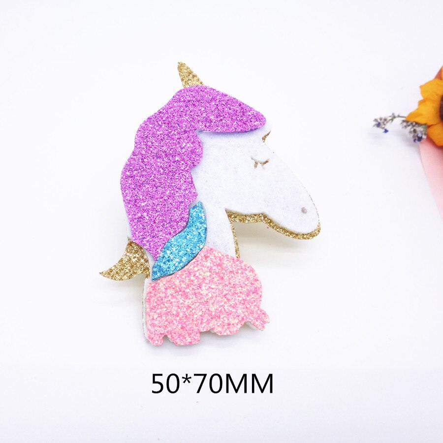 20 stuks glitter leer non-woven stof voor haarspeldjes, applicatie patches diy knutsel decoratie  y19082802