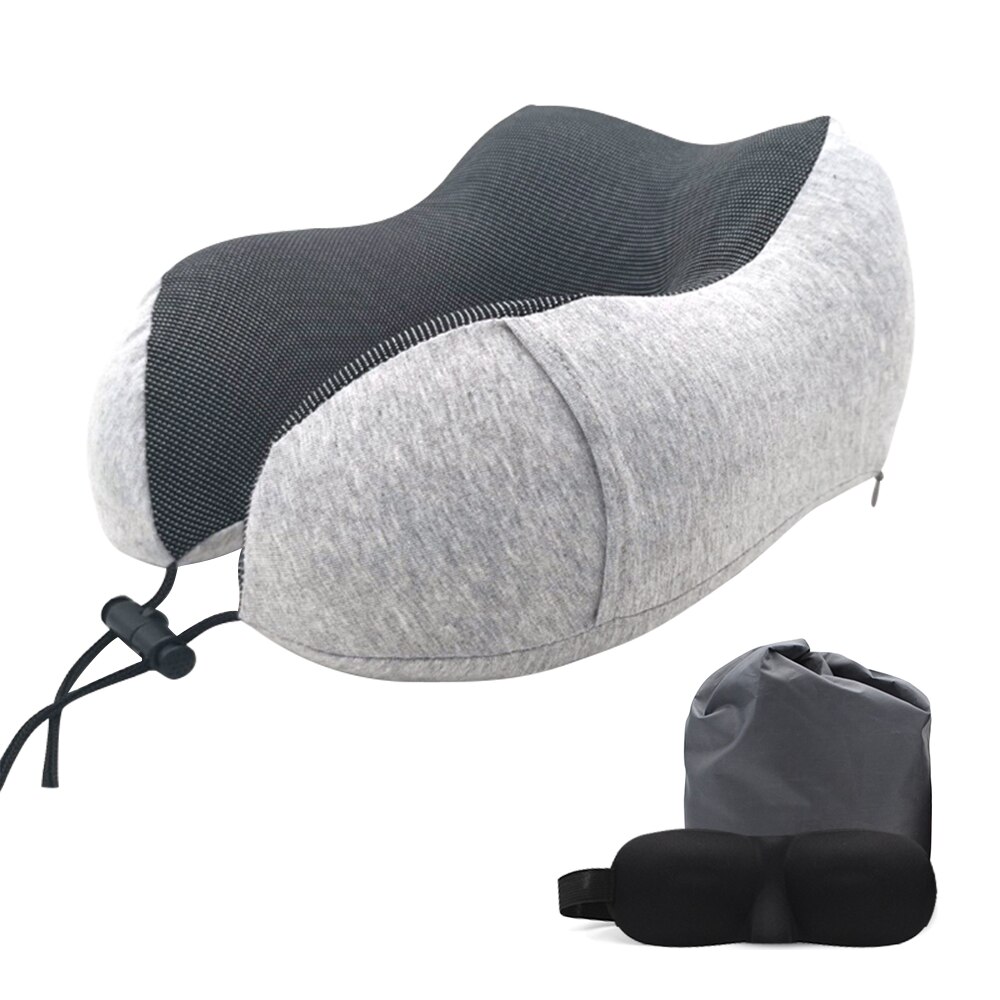 Memory Foam Neck Pillows U Shaped Soft Slow Rebound Space Travel Pillow Solid Neck Cervical Healthcare Bedding