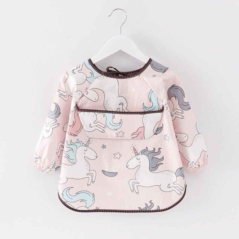 Infant Essen Kinder Zeichnung Lange Kurzarm Schürze Baby Bandana Lätzchen Nette Cartoon Lätzchen Wasserdichte Baby Selbst Fütterung Bib
