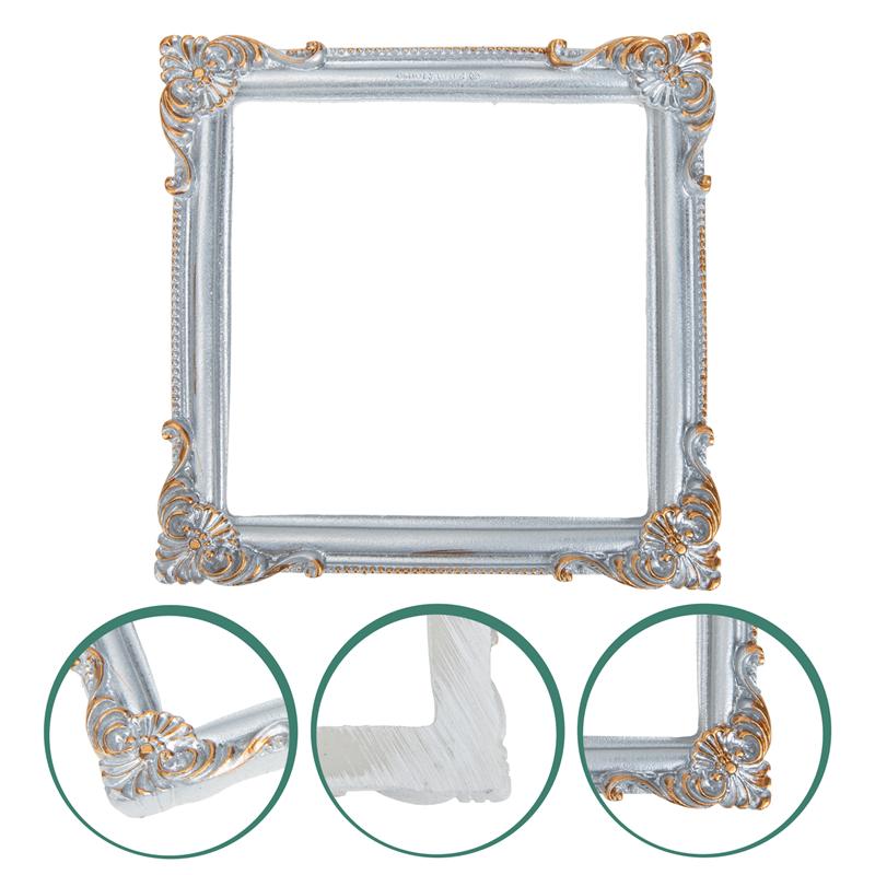 11x11cm Photo Frame Prop Decorative Resin Picture Frame Retro Picture Frame Prop
