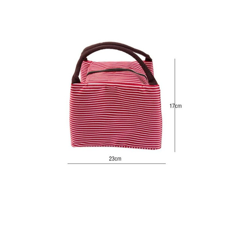 Wasserdicht Streifen Tragbare Isolierte Oxford Tuch Lebensmittel Picknick Taschen Für Frauen freundlicher Männer Kühltasche Kühlschrank Thermo Tasche Lu