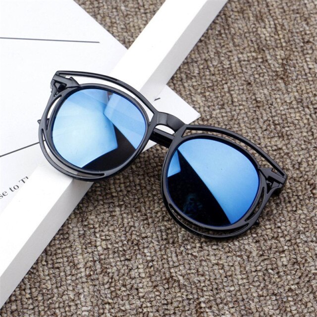 Nueva Color dulce para niños gafas de espejo reflexivas Unisex niños niñas gafas de sol niños gafas bebé protección UV: 10