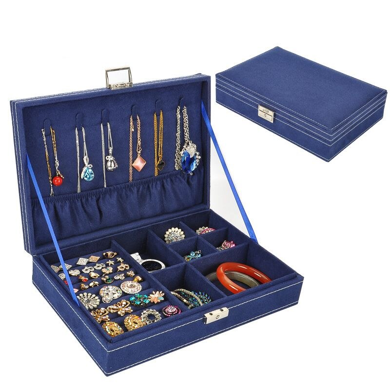 BY8969 Packaging Display Caso Di Immagazzinaggio Organizzatore Portatile Contenitore di Monili Organizzatore ganci Dei Monili Anello Orecchino Scatole di Casa