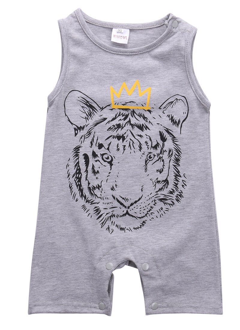Infant Baby Boys Clothes Tiger Long Sleeve Cotton Romper Jumpsuit Outfits 0-24M: 6M