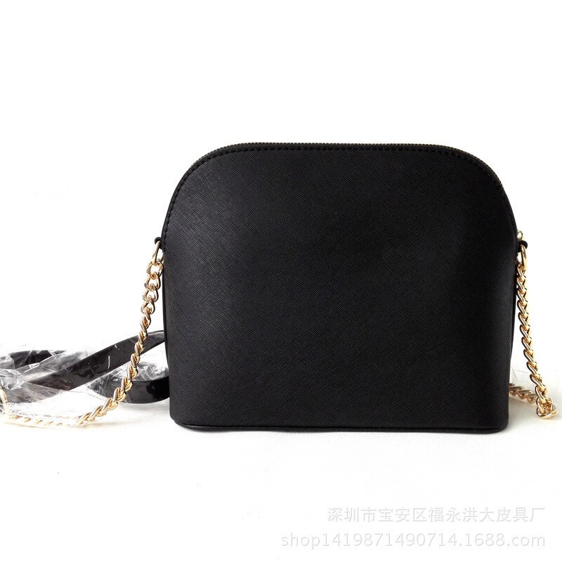 Woman Package Cross Leather Bag Small Shell Package Single Shoulder Messenger Chain Package Handbag
