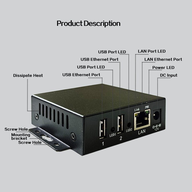 Usb 2.0 Ethernet Switch Voor Telefoon Live Video Entertainment Netwerk Onderwijs Wired Internet Usb Netwerk Switch
