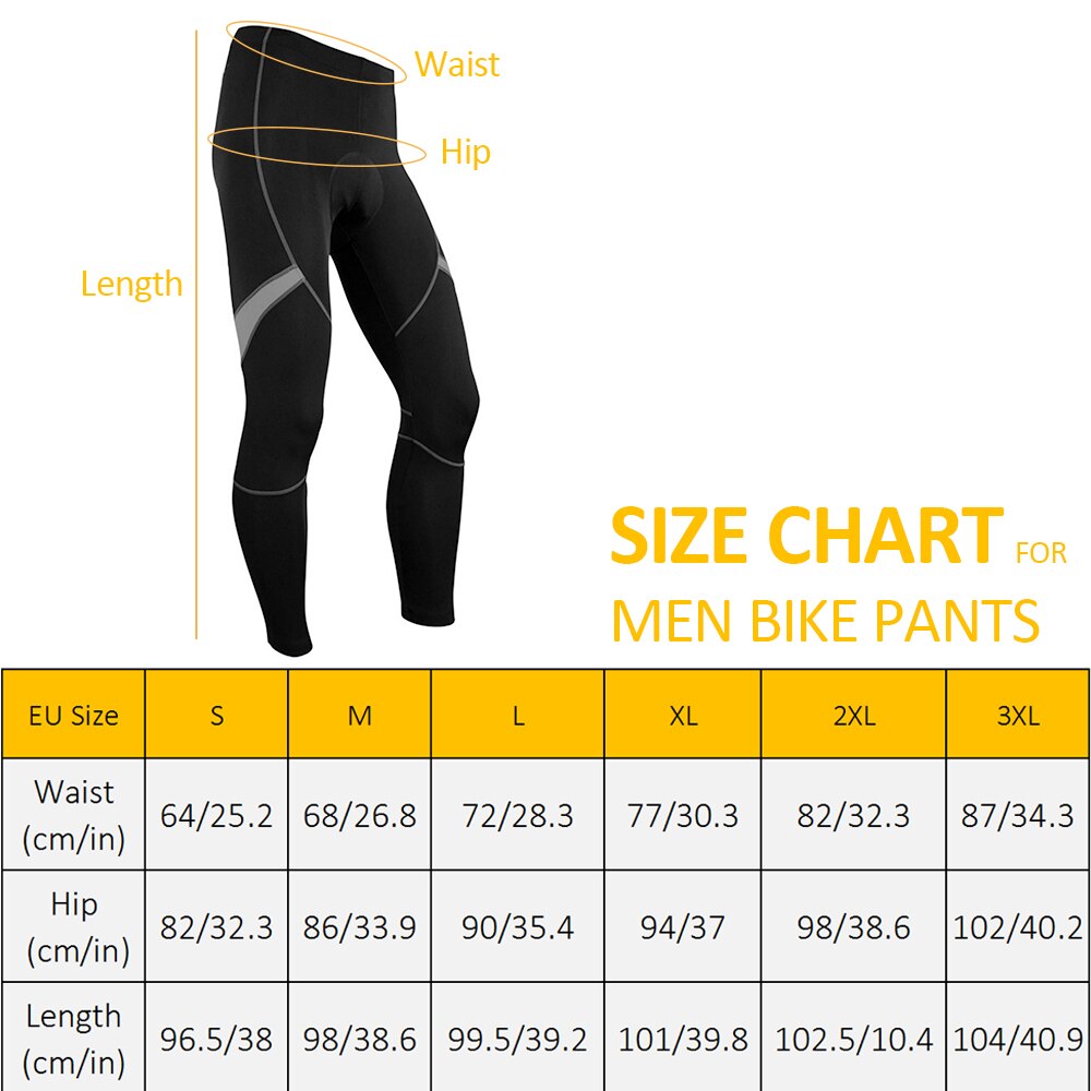 Men's Pants Thermal Running Tights Athletic Cycling Pants Fleece Cold Weather Outdoor Bike Cycling Trousers