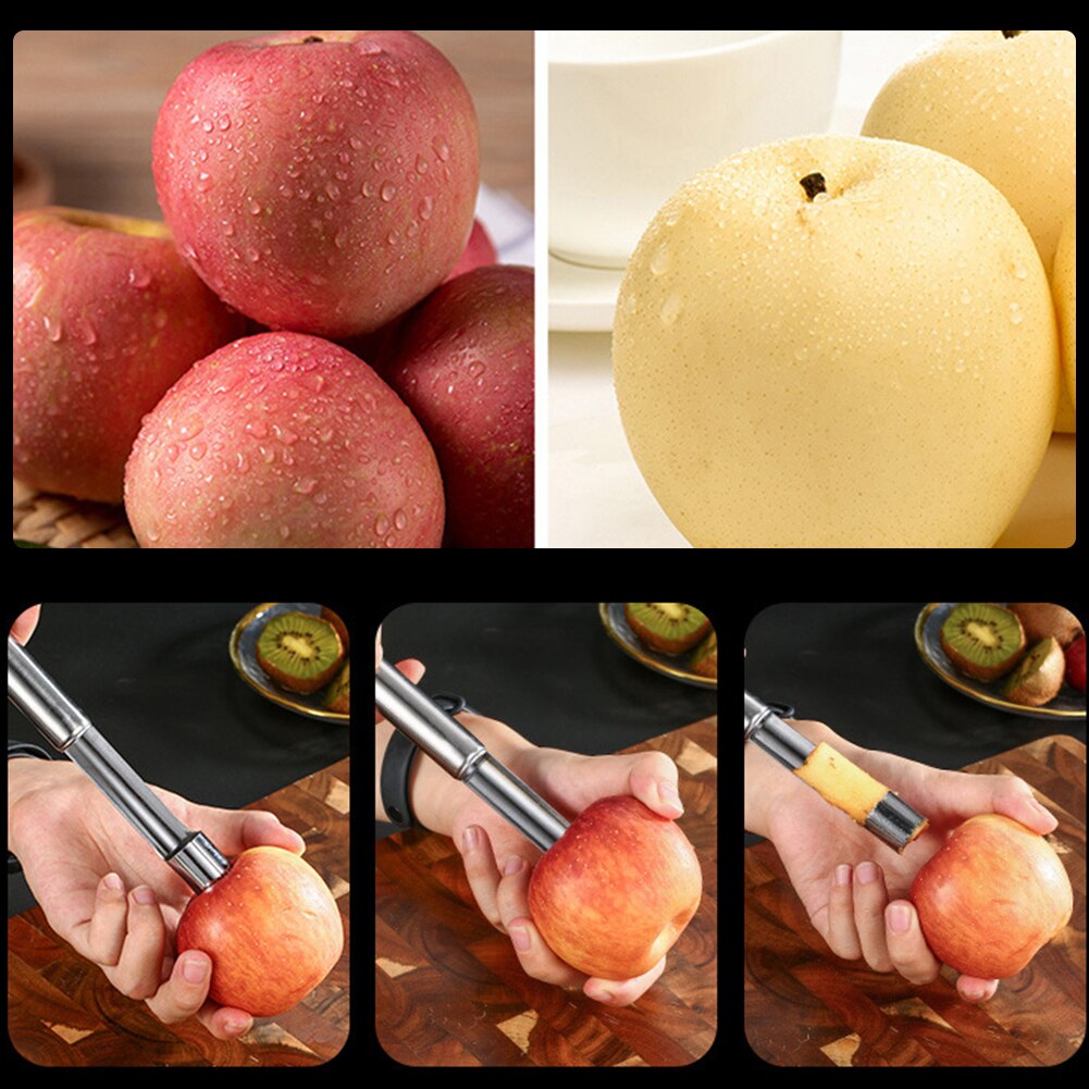 Apple Corer Pitter Pear Bell Seed Remover pepper Twist Fruit Core Remove Pit Kitchen Tool Gadget Stoner