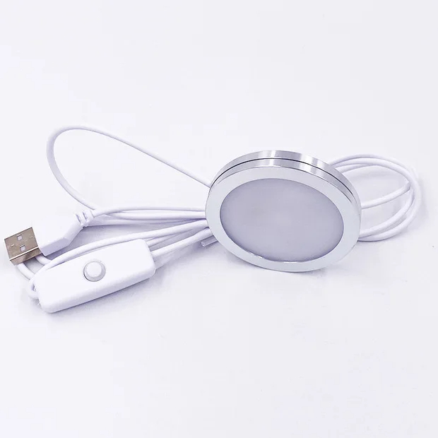 USB Led Spotlight 3W DC5V RGB With Remote Jewelry Cabinet Showcase Counter Lamp Ceiling USB plug 2 in One Mini Spot Light: GOLD / 5w