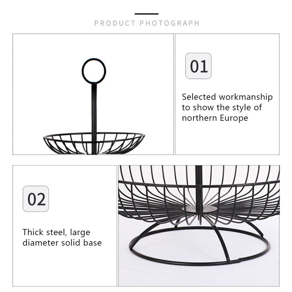 Drei Schichten Eisen Obst Platte Europäischen Stil Küche Wohnzimmer Dekoration Anzeige Stehen 6560