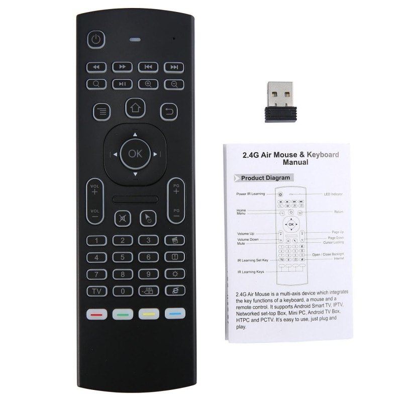 MX3 MX3-L Backlit Air Mouse Universal Smart Voice Remote Control 2.4G RF Wireless Keyboard for Android tv box H96 Max X96 mini