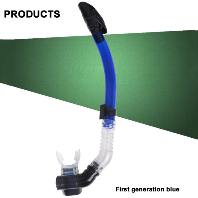 Diving Snorkel Full Dry Mouthpiece Swimming Snorkel Underwater Diving Breathing Tube Snorkeling Swimming Pool Air Tube snorkel: Blue