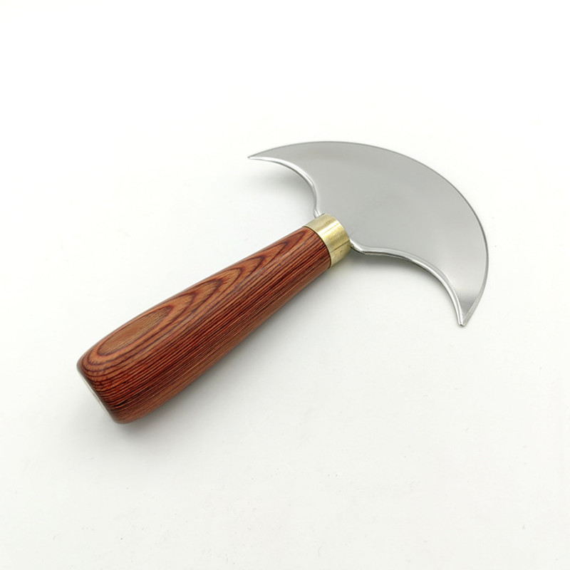 Leren mes met 90mm/120mm halfronde lemmeten, doe-het-zelf handwerk, houten handvat, snij- en schaafgereedschap voor knutselprojecten