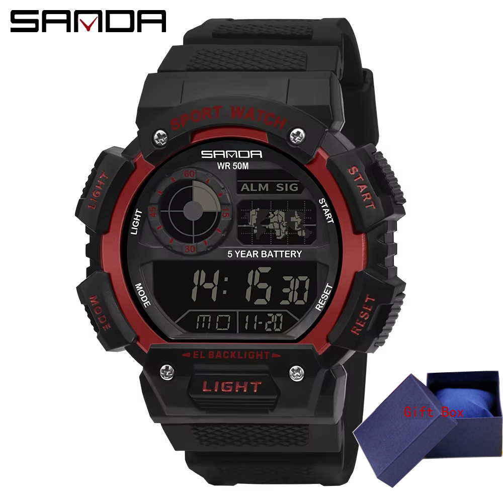 Montre Digitale Sanda Style G-Shock - Étanche, Sport, Chrono, Pour Homme