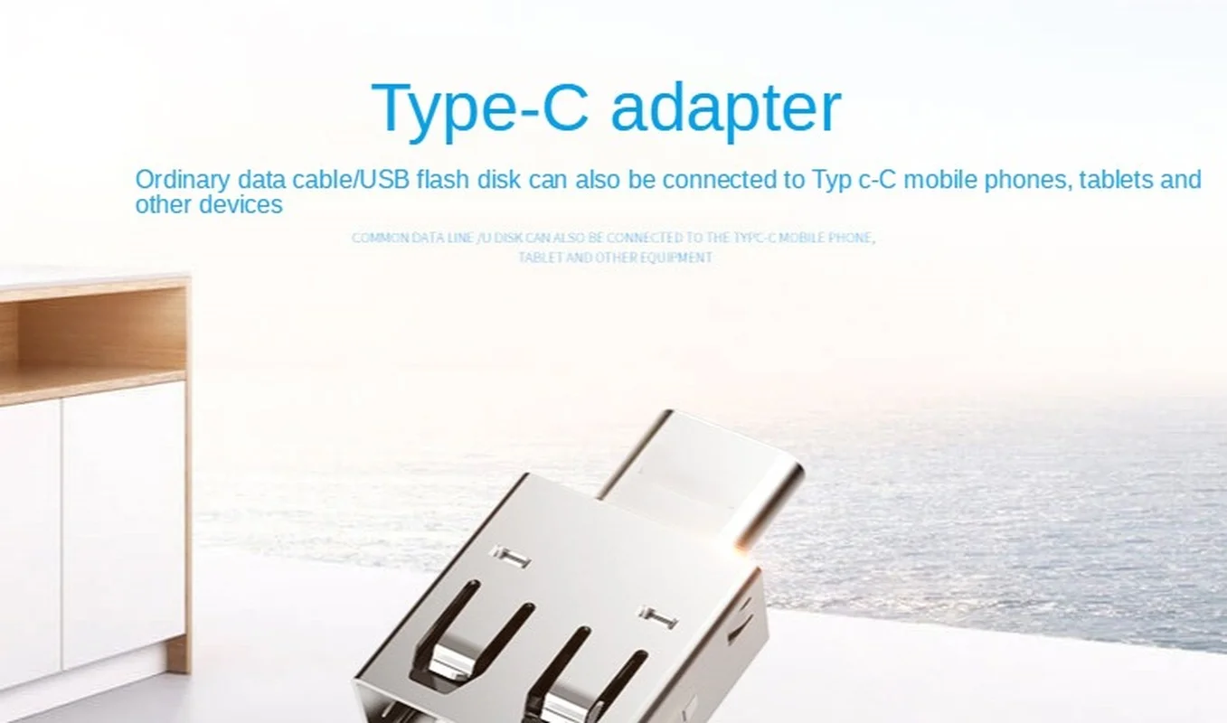 Otg Adapter Type-c To Usb Android Phone U Disk Adapter OTG Converter Supports OTG Micro USB Interface Device Metal