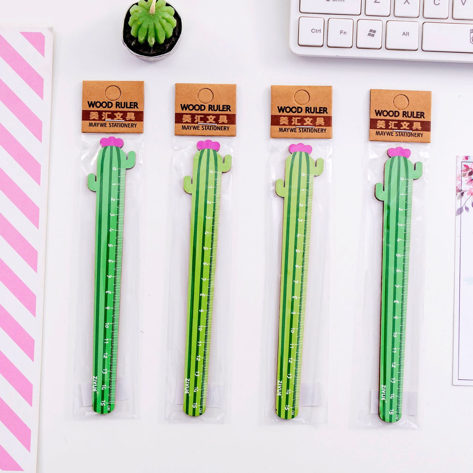 Słodki kreskówka marchew kaktus władca uczeń rysunki narzędzie robić rysowania nauka papiernicze rysunek szkolne materiały biurowe