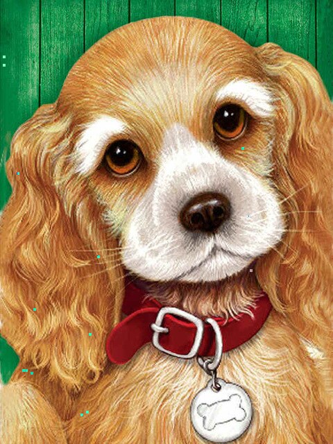 HUACAN Painting By Numbers Animal Kits Drawing Canvas DIY HandPainted Dog Pictures Art Home Decor