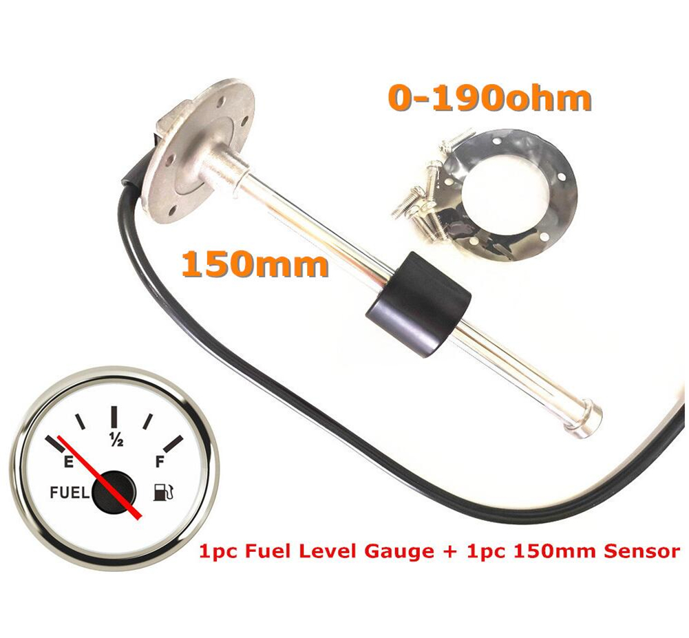 1Set Car 0-190ohm Point Fuel Level Gauges 52mm 100 150 200 250 300 350 450mm Fuel Level Sensors Sending Unit for Auto Boat Truck: WS 150mm