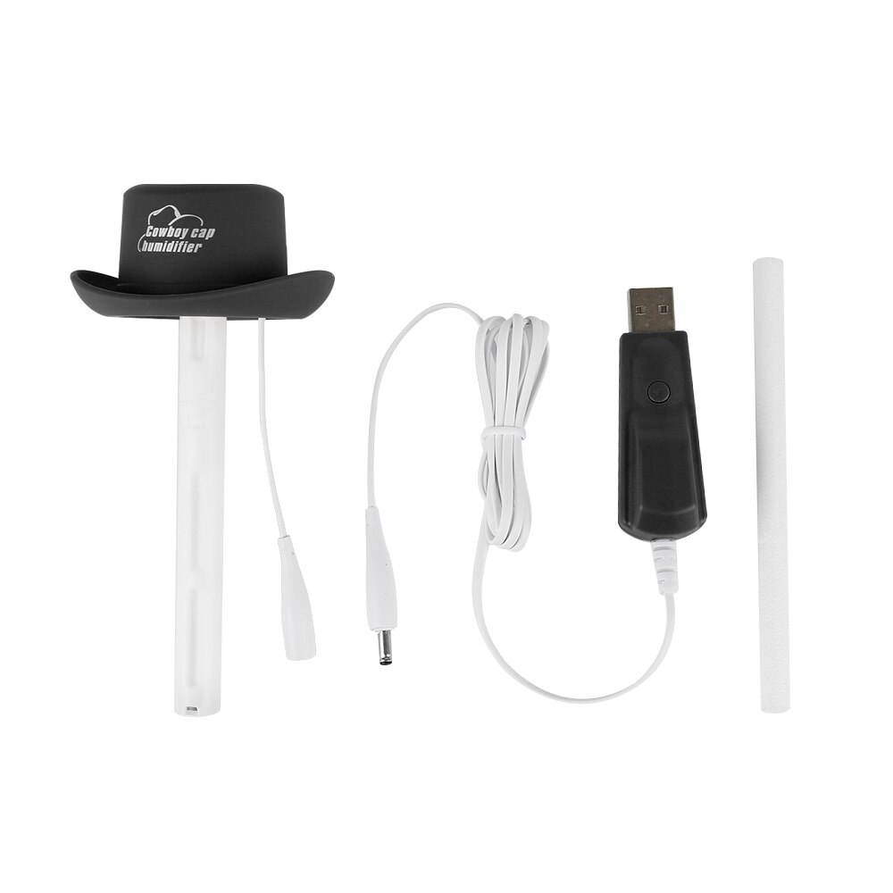Mini Portable Car USB Humidifier Cowboy Hat Small Bottle Cap Universal Auto Atomizer