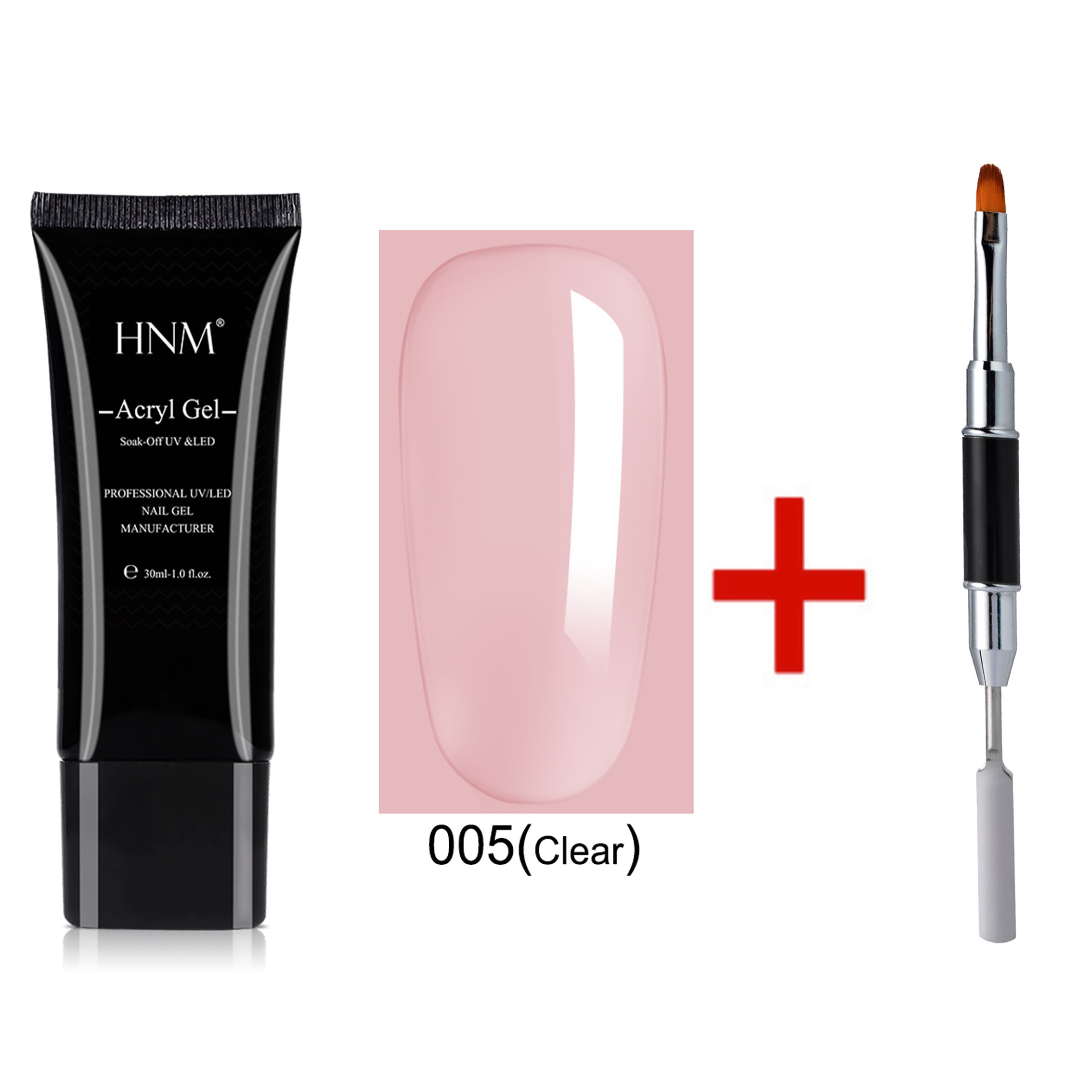 HNM 30ML UV Poly Gel Baumeister Nagel Acryl Gel Verlängerung Acryl Poligel Acrylgel Nagel Formen Aufkleber Stift Pinsel Für näGel Polieren Kunst: 5 und Kuli