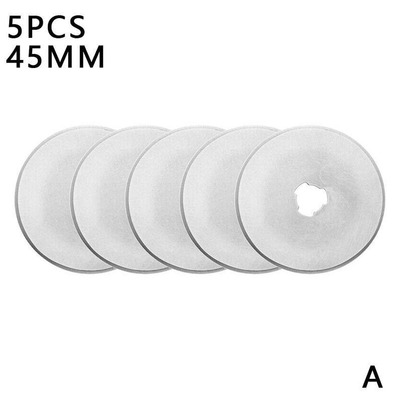 5 stk 28mm 45mm rotorskærer genopfyldningskniver patchwork stof læder håndværk stål cirkulær syning quilteskær: 45mm