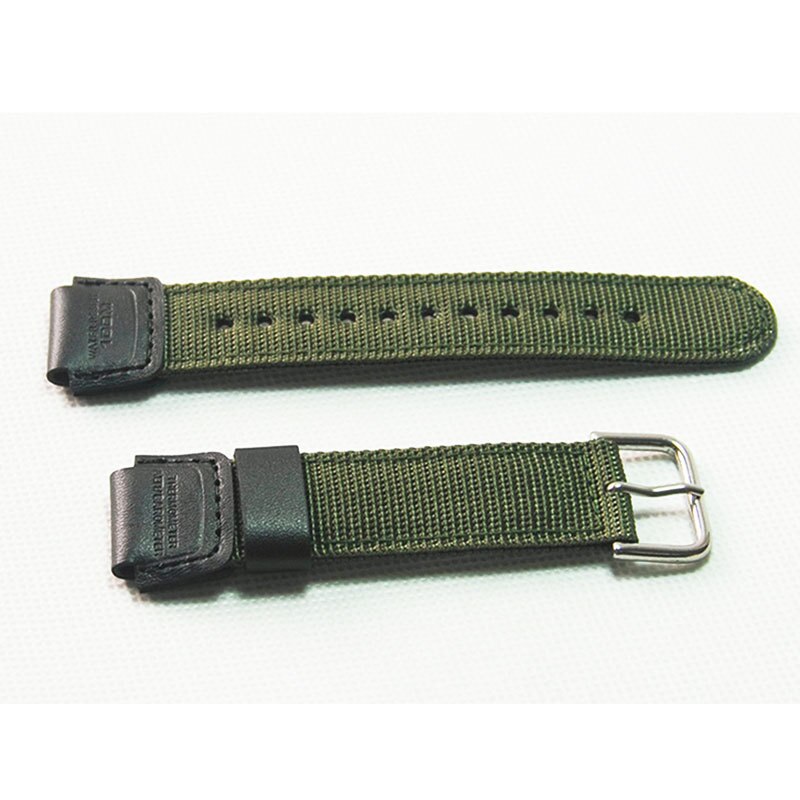 Bracelet en Nylon Bracelet de Montre Casio SGW-300 AQW-110 SGW-400H W-735H W-S200H AE-1000W AE-1200 AEQ-110W Remplacement Bracelet: green