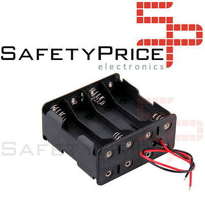 Portapilas 8xAA Porta 8 Pilas 12V Battery holder R6 LR06 4+4 España P020