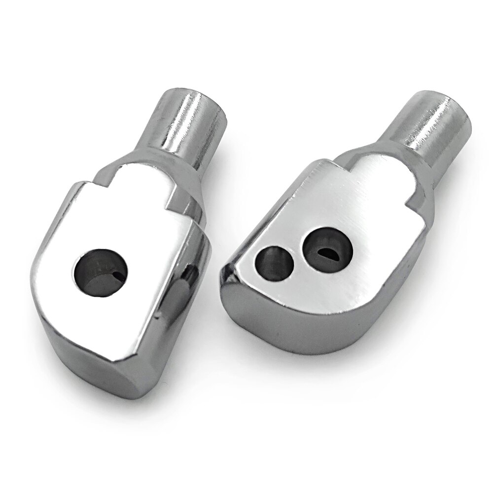 Aftermarket Motorcycle Parts Chrome/Black Footpeg Adapter For Passenger -Later Harley Softail Fat Boy FLFB Fat Bob FXFB: PA018X2-CHROMED