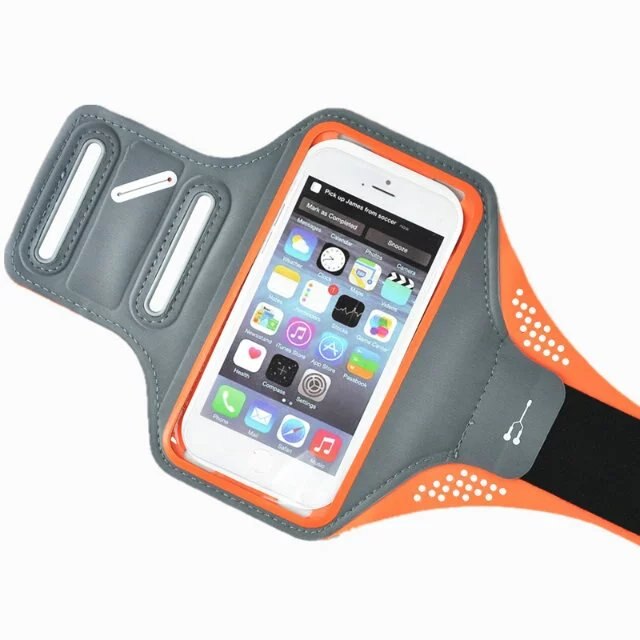 6" Running Sports Armband For iphone 7 8 6 6s Plus X XR XS MAX XiaoMi 9 SE A2 A1 Samsung S8 S9 Note 8 S10E S10 Cover Nylon Pouch: Orange 2