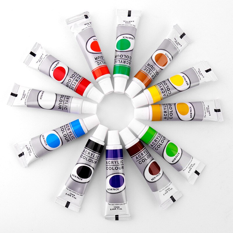 Acryl Verf Model Geschilderd Epoxy Goudvis Schilderij Studenten Schilderen Kleur Materiaal 12ml12 Kleur Diy Handgeschilderde Muurschildering