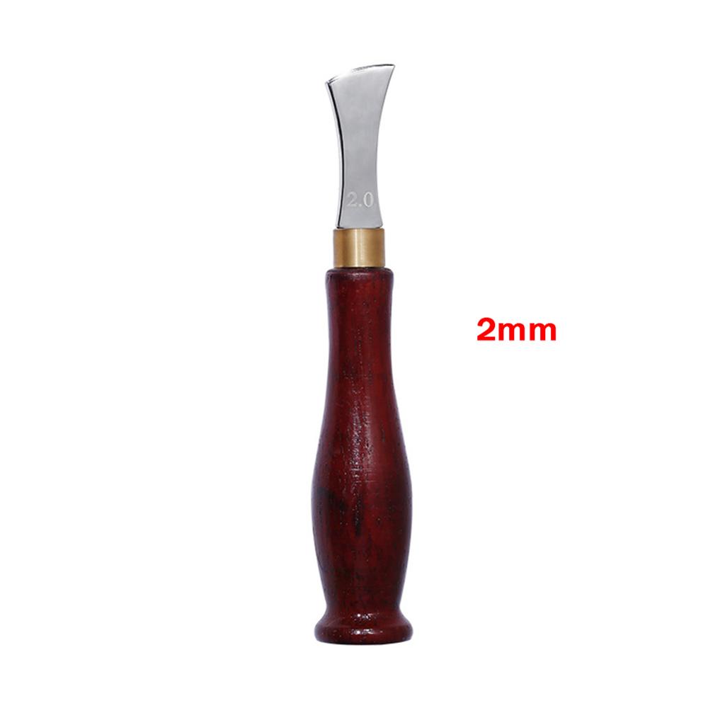 1.0-2.5mm Lederen Boog Rand Sector Ondiepe Groef Randen Koud en Warm Druk Lijn Punch Inbedding Draad Leathercraft gereedschap: 2mm