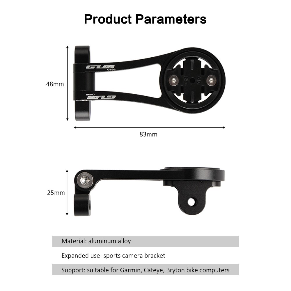 GUB Bicycle Computer Mount Holder Bike Computer Extension Bracket For Garmin Cateye Bryton Bike Support Stand For Sport Camera